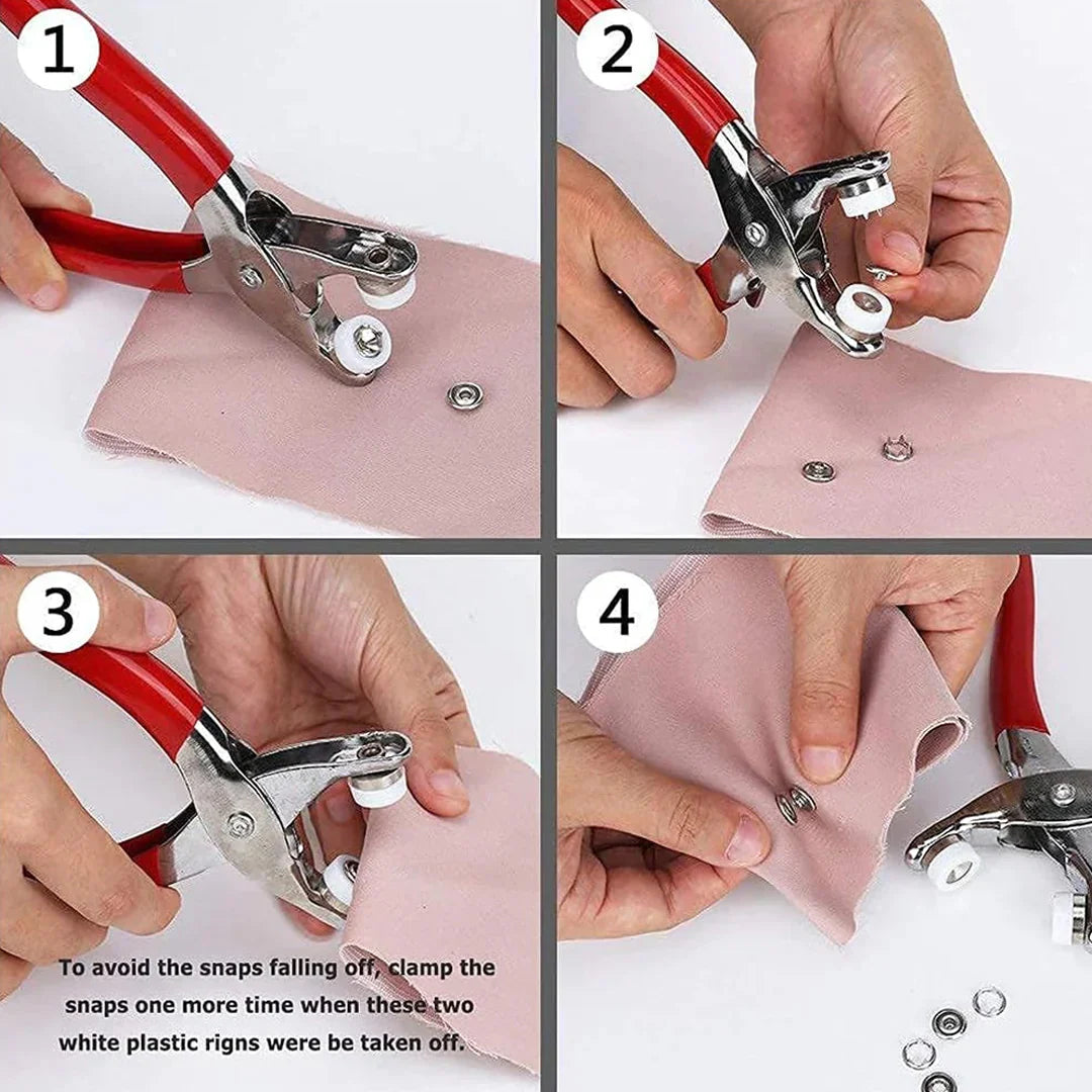 Pliers Button Press Tool For All Cloths With Free Buttons