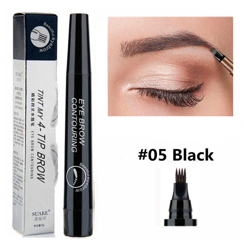 4 Point Eyebrow Pencil Waterproof Liquid Eyebrow Pen