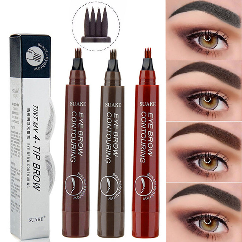 4 Point Eyebrow Pencil Waterproof Liquid Eyebrow Pen