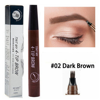 4 Point Eyebrow Pencil Waterproof Liquid Eyebrow Pen