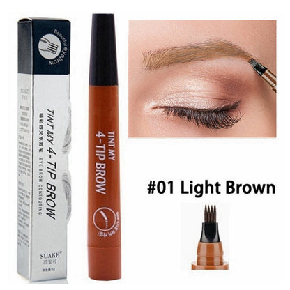 4 Point Eyebrow Pencil Waterproof Liquid Eyebrow Pen