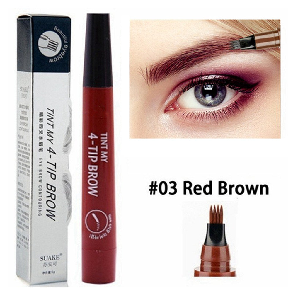 4 Point Eyebrow Pencil Waterproof Liquid Eyebrow Pen