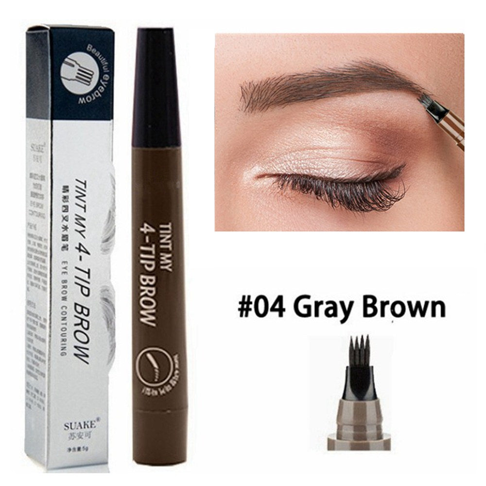 4 Point Eyebrow Pencil Waterproof Liquid Eyebrow Pen