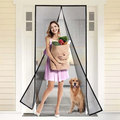 Hands Free Magnetic Screen Door , Curtain Keeps Bugs Out