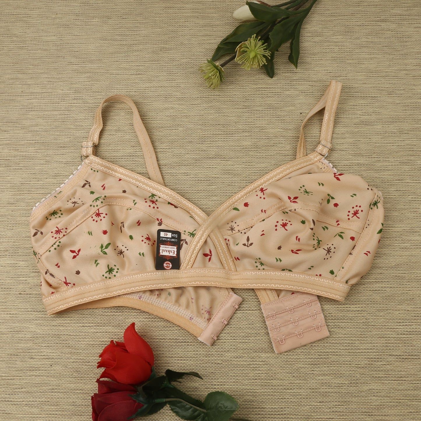 4 Piece Bra Comfortable Printed jersey bra